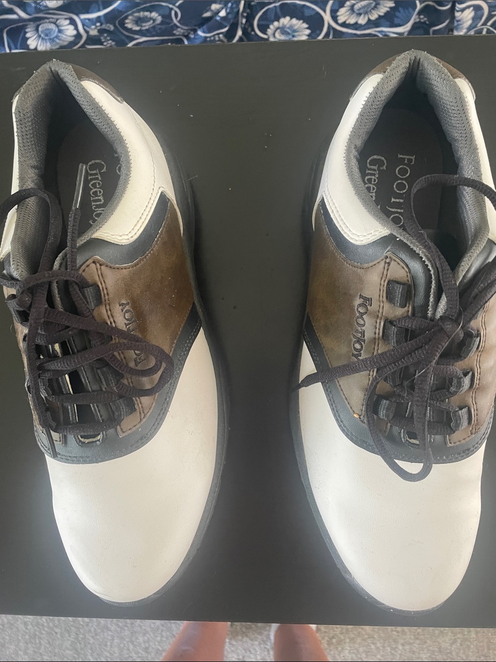 FootJoy Men’s White, Brown and Gray Golf Sneakers
